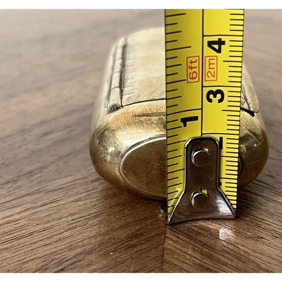 Antique 19th C. Silverplate Silver Snuff Box Hinged Top & Round Floral Box - Picture 12 of 14